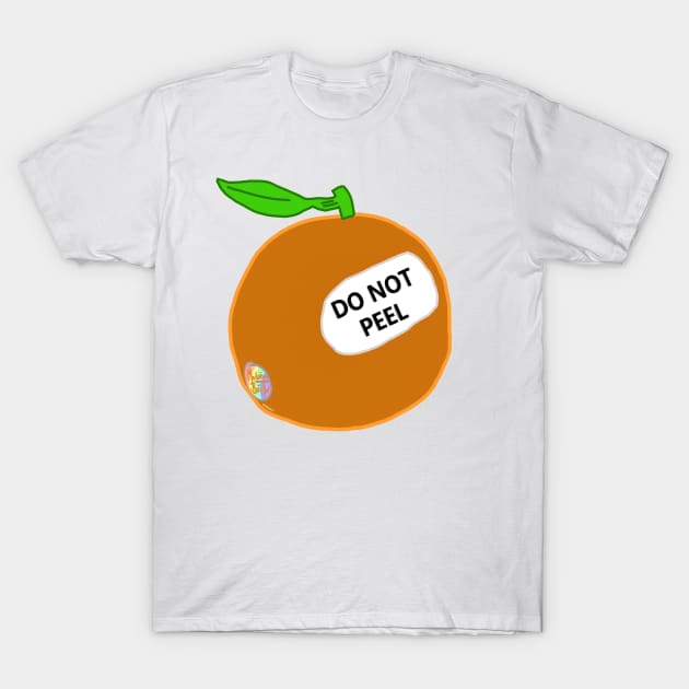 Do Not Peel the Badly Drawn Orange T-Shirt by Materiaboitv